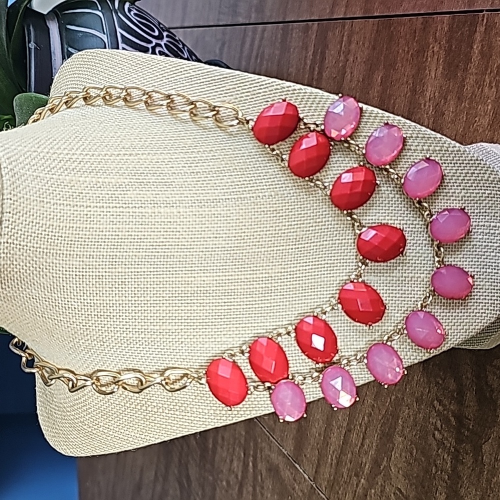 ETC! Pink & gold necklace